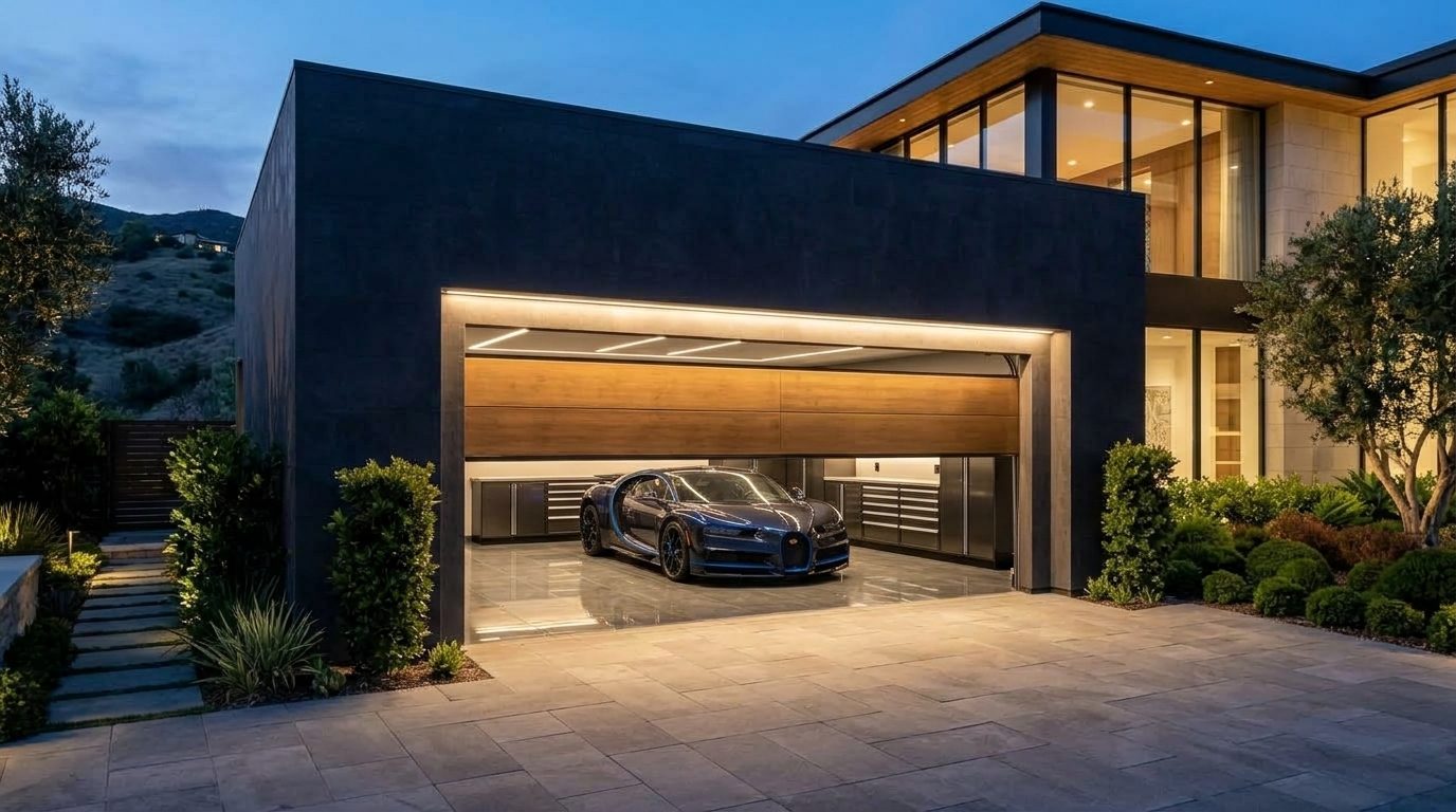 Leach Garage Door Services Garage Door Gliding Open Revealing Warm Illuminated Interior